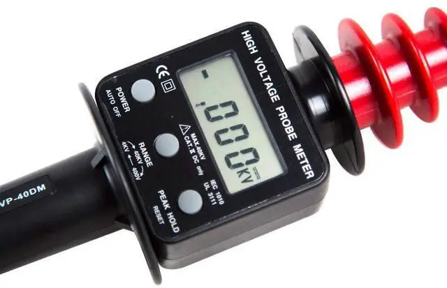 Alt view image 6 of 7 - PINTECH DC High Voltage Probe, 40kV, 2000M High Voltage DC Meter Attenuation Rods with LCD Display, HVP-40DM