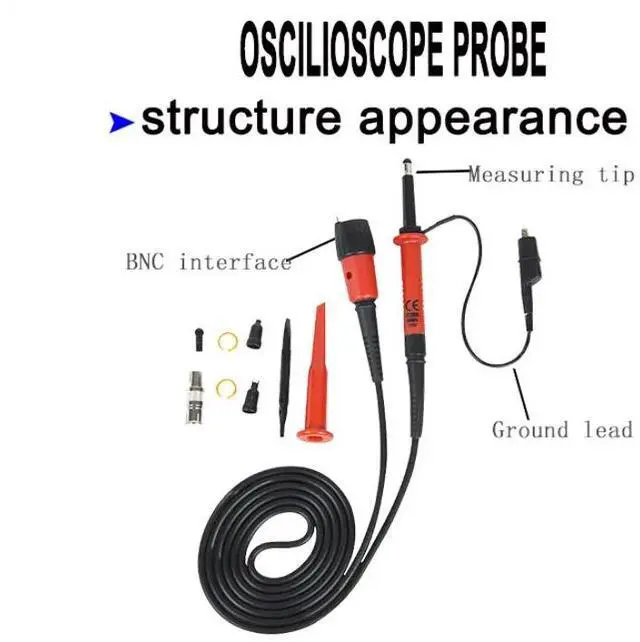Alt view image 3 of 4 - PINTECH 100X Oscilloscope Probe 300MHz Passive High Voltage Probes 5.5pF, 2000V, 1% Accuracy, Lab Scope Probe with BNC Connector, CP3308R
