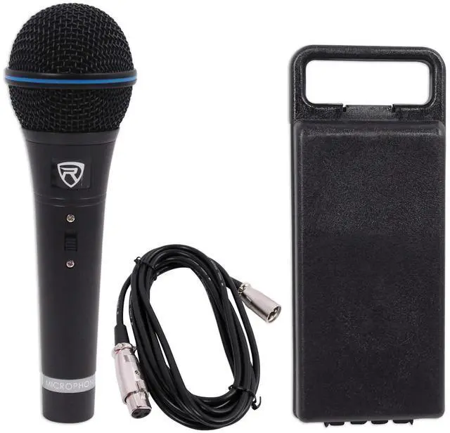 Main image of RMM-XLR Super Cardioid Dynamic Microphone, 600 Ohm, Metal Body, On/Off Switch, 10ft XLR Cable, Black Finish, for Live Performances and Vocals