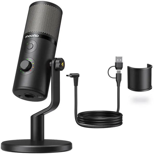 Main image of USB Microphone for Gaming Streaming, Podcast Condenser mic with 3 Polar Patterns Software for Twitch TikTok YouTube Discord, Profession Studio Recording Mic for Computer PC Mac DM50
