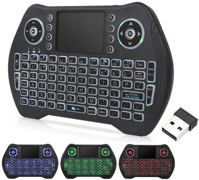 Main image of Backlit Mini Keyboard,2.4GHz Wireless Mini Keyboard with Touchpad Mouse Handheld Remote Control for PC, Raspberry Pi 2, Pad, Smart TV, Android TV Box