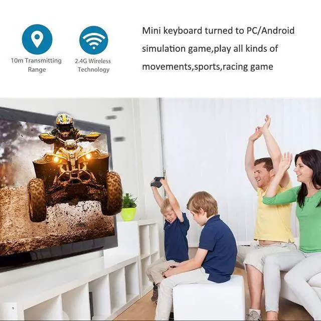 Alt view image 4 of 6 - Backlit Mini Keyboard,2.4GHz Wireless Mini Keyboard with Touchpad Mouse Handheld Remote Control for PC, Raspberry Pi 2, Pad, Smart TV, Android TV Box