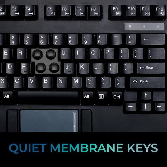 Alt view image 4 of 7 - AKB-425UB - Easytouch Rackmount USB Touchpad Keyboard, Black