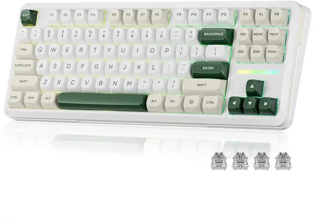 Main image of K734W Wireless Mechanical Keyboard, Tri Mode BT5.0/2.4G/USB-C 75% 81 Keys TKL Custom Hot Swappable Gaming Keyboard, Pre-lubed Linear Switches,RGB Gasket Computer Creamy Keyboard, for PC/MAC