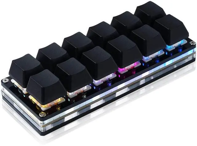 Main image of 12 Key Mechanical Gaming Keyboard One Handed Keypad USB-C Wired OSU Keypad Programmable and Hot Swappable Keyboard.