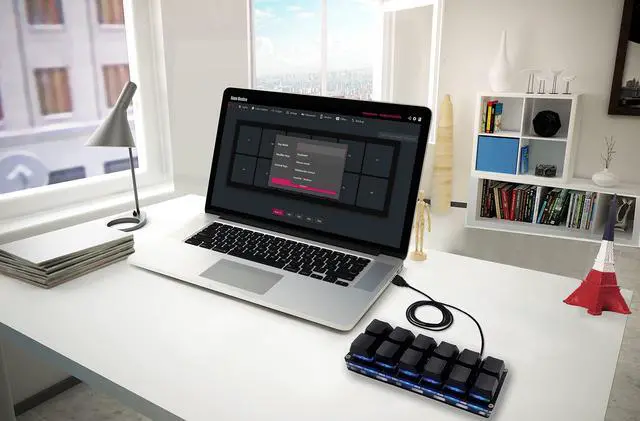 Alt view image 6 of 7 - 12 Key Mechanical Gaming Keyboard One Handed Keypad USB-C Wired OSU Keypad Programmable and Hot Swappable Keyboard.