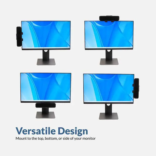 Alt view image 4 of 7 - USB & Bluetooth Speaker Bar (CA-2890BT) USB Powered Speaker with Speakerphone for PC and Bluetooth to Simultaneously Connect to Smartphones, Clamps to Monitor, Convenient Controls