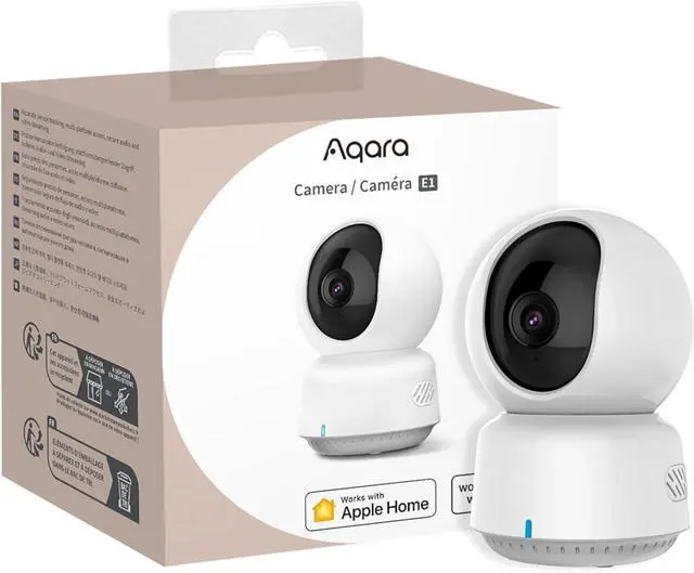 Main image of 2K Indoor Security Camera E1, Pan & Tilt, HomeKit Secure Video Indoor Camera, Two-Way Audio, Night Vision, Person Tracking, Wi-Fi 6, Plug-in Cam Supports HomeKit, Alexa and IFTTT