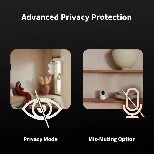 Alt view image 6 of 7 - 2K Indoor Security Camera E1, Pan & Tilt, HomeKit Secure Video Indoor Camera, Two-Way Audio, Night Vision, Person Tracking, Wi-Fi 6, Plug-in Cam Supports HomeKit, Alexa and IFTTT