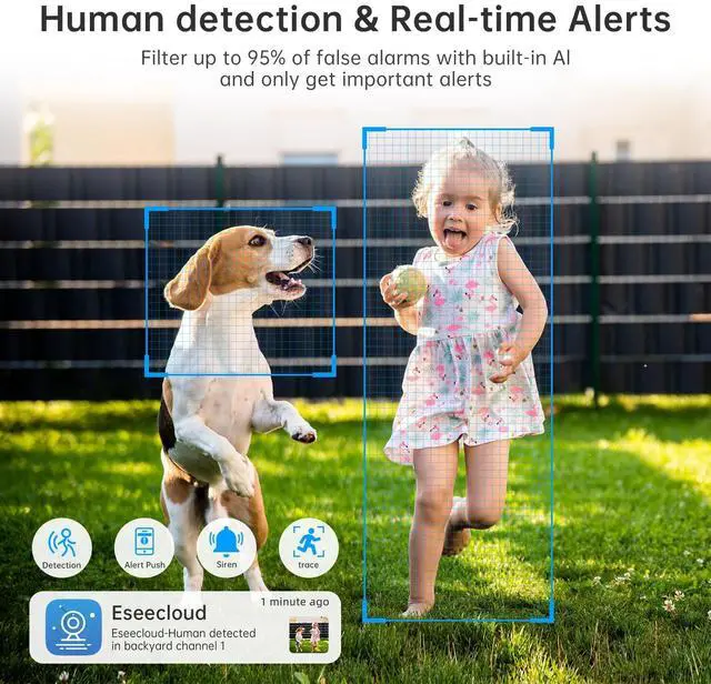 Alt view image 7 of 7 - Light Bulb Security Camera 2 Packs, 5G&2.4GHz 2K Security Cameras Wireless Outdoor 360° PTZ Cameras for Home Security with Color Night Vision, 2 Way Talk, AI Human Detection, Screw in Light Socket