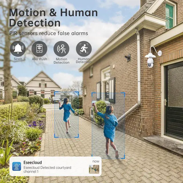 Alt view image 3 of 6 - 2K Light Bulb Security Camera 5G&2.4G WiFi Security Cameras Wireless Outdoor Indoor,360°Bulb Cameras for Home Security Outside Indoor,Motion Detection and Alarm,Two-Way Talk,Color Night Vision 2 Pack