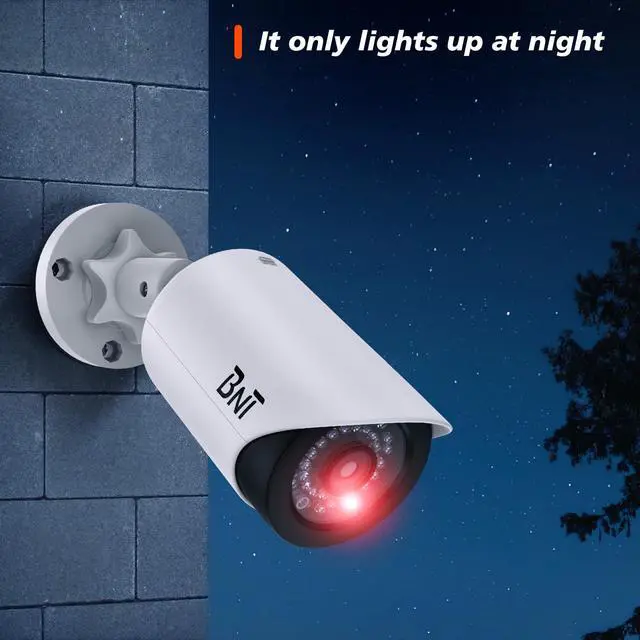 Alt view image 4 of 7 - Dummy Fake Camera, Surveillance Security CCTV Dome Camera, with One LED Light, Security Alarm Sticker Label (TC-W2), Security Camera Suitable for Indoor/Outdoor (2 Pack, White)
