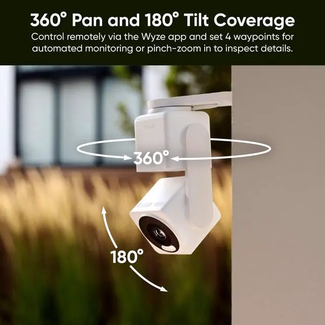 Alt view image 4 of 7 - Cam Pan v4, 4K Smart Security Camera, AI Indoor/Outdoor Cameras for Home Security, Baby & Pet, Color Night Vision, 360° Pan/Tilt/8 x Digital Zoom, 2.4G & 5G, Works with Alexa & Google Assistant