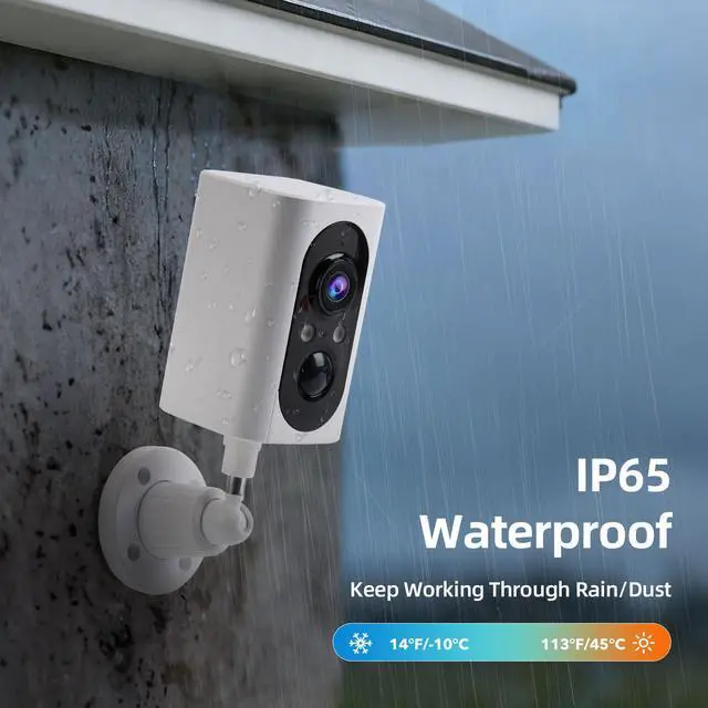 Alt view image 7 of 7 - Security Cameras Wireless Outdoor 355° Pan Rotating 2K Color Night Vision Cameras for Home Security WiFi Battery Outdoor Camera Motion Detection 2-Way Talk IP65 Spotlight Siren SD/Cloud Storage 2 Pack