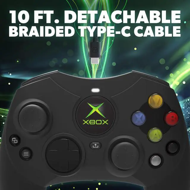 Alt view image 2 of 6 - DuchesS Wired Controller for Xbox Series X|S, Xbox One, Windows 10|11, PC, with Hall Effect Joysitcks, Audio Jack, Impulse Triggers, Black - Officially licensed