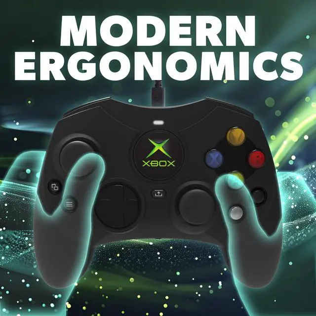 Alt view image 5 of 6 - DuchesS Wired Controller for Xbox Series X|S, Xbox One, Windows 10|11, PC, with Hall Effect Joysitcks, Audio Jack, Impulse Triggers, Black - Officially licensed