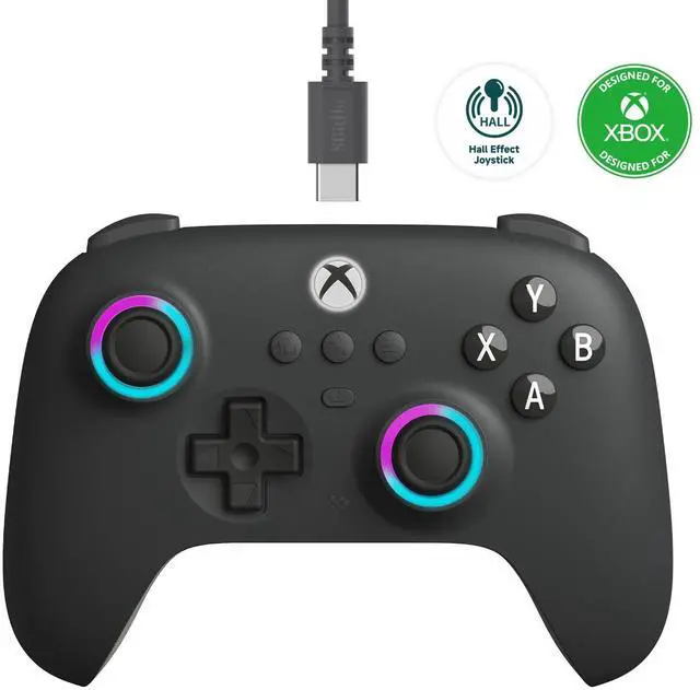 Main image of Ultimate C Wired Controller for Xbox with Hall Effect Joysticks and Triggers, RGB Lighting Fire Ring, Compatible with Xbox Series X|S, Xbox One, Windows 10/11 - Officially Licensed (Dark Gray)
