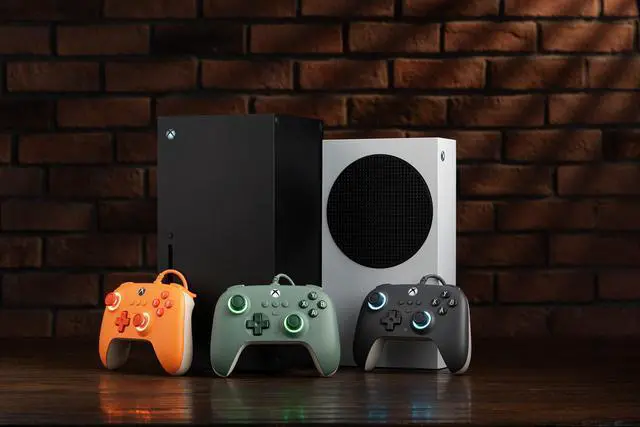 Alt view image 7 of 7 - Ultimate C Wired Controller for Xbox with Hall Effect Joysticks and Triggers, RGB Lighting Fire Ring, Compatible with Xbox Series X|S, Xbox One, Windows 10/11 - Officially Licensed (Dark Gray)