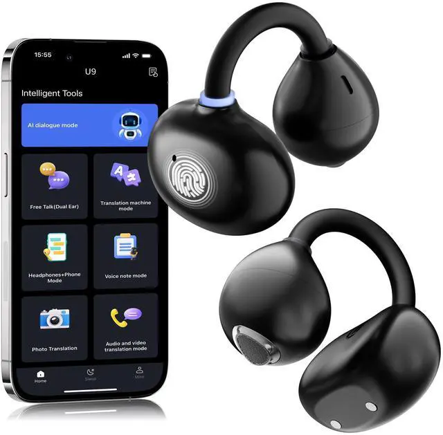 Main image of Translation Earbuds Real Time 163 Languages Ai Translator Ear Buds Audifonos Traductores Inglés Español, 3-in-1 Translating Device Wireless Earphones for Travel Meeting Business Learning