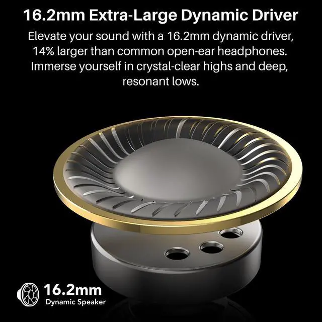 Alt view image 2 of 7 - OpenEgo Open Ear Earbuds Bluetooth Headphones, AI Translation Wireless Earbuds with Real-Time 100+ LanguagesTranslation, 80Hrs Playtime, Digital Display, AI Clear Calls, Comfortable Wear, Black