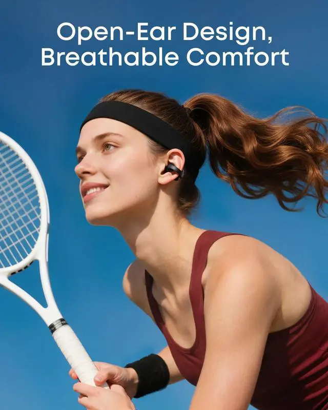 Alt view image 2 of 6 - C50i Open Ear Earbuds, Clip-On Headphones Over Ear for Running Workout, 12mm Drivers Powerful Bass, 28H Playtime IP55 Waterproof, Bluetooth 6.0 Hi-Res, FlexiClip Design by Anker