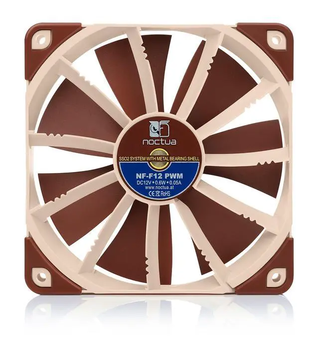 Alt view image 3 of 7 - NF-F12 PWM, Premium Quiet Fan, 4-Pin (120mm, Brown)