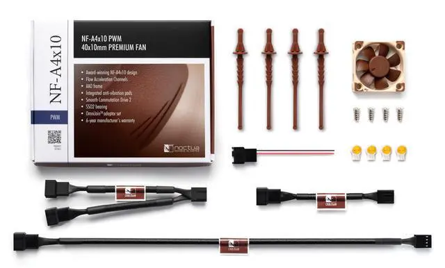 Alt view image 5 of 7 - NF-A4x10 PWM, Premium Quiet Fan, 4-Pin (40x10mm, Brown)