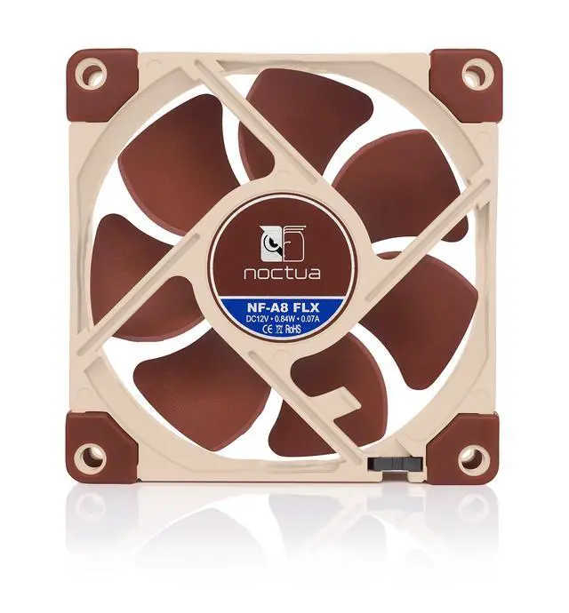 Alt view image 4 of 7 - NF-A8 FLX, Premium Quiet Fan, 3-Pin (80mm, Brown)