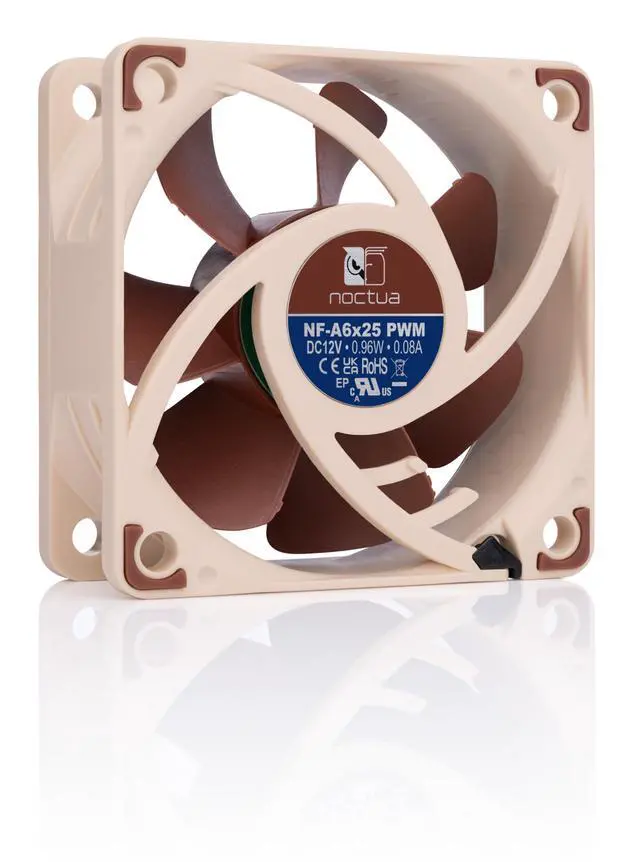 Alt view image 2 of 6 - NF-A6x25 PWM, Premium Quiet Fan, 4-Pin (60mm, Brown)