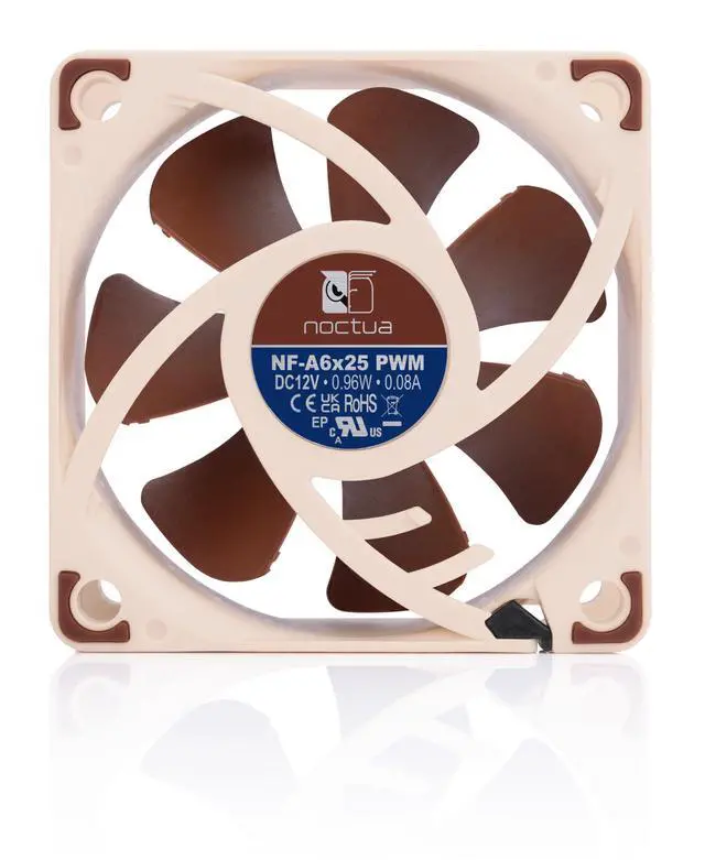 Alt view image 4 of 6 - NF-A6x25 PWM, Premium Quiet Fan, 4-Pin (60mm, Brown)