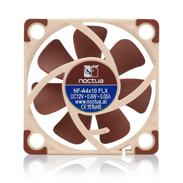 Alt view image 4 of 7 - NF-A4x10 FLX, Premium Quiet Fan, 3-Pin (40x10mm, Brown)