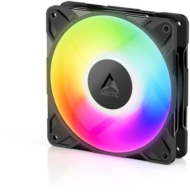 Main image of P12 Pro A-RGB - Powerful Premium Fan, 120 mm PWM Fan with Y-Cable Splitter, 600-3000 RPM, 0 RPM <5% PWM, 5V Digital RGB, Fluid Dynamic Bearing, 4-Pin - Black