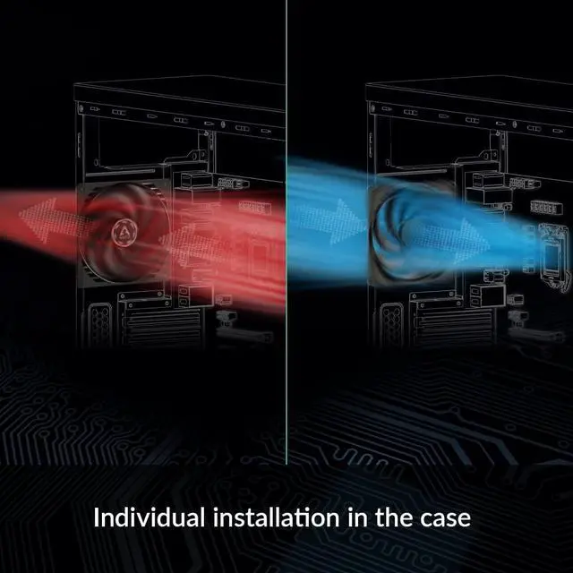 Alt view image 5 of 6 - P12 (5 Pack) - PC Fans, 120mm Case Fan, Pressure-optimised, Quiet Motor, Computer, Fan Speed: 1800 RPM - Black