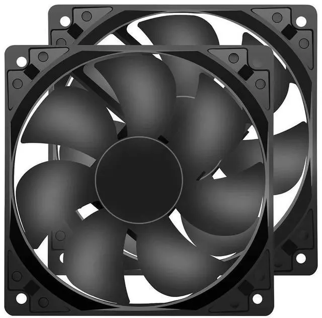 Main image of 12V DC Fan Strong Quiet 120x120x25mm 12cm Small Cooling Fan 2Pin 2Wire 1600RPM High-Performance PC Fans 120mm 2-Pack