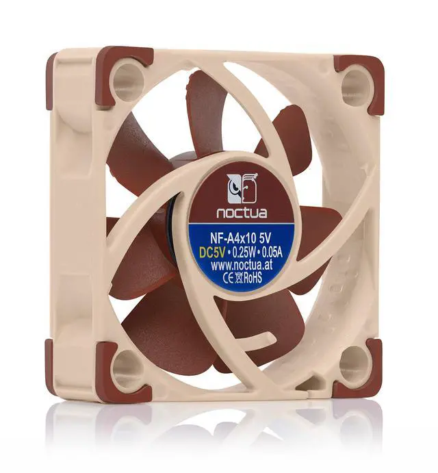 Alt view image 4 of 7 - NF-A4x10 5V, Premium Quiet Fan, 3-Pin, 5V Version (40x10mm, Brown)