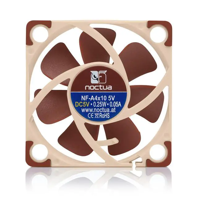 Alt view image 6 of 7 - NF-A4x10 5V, Premium Quiet Fan, 3-Pin, 5V Version (40x10mm, Brown)