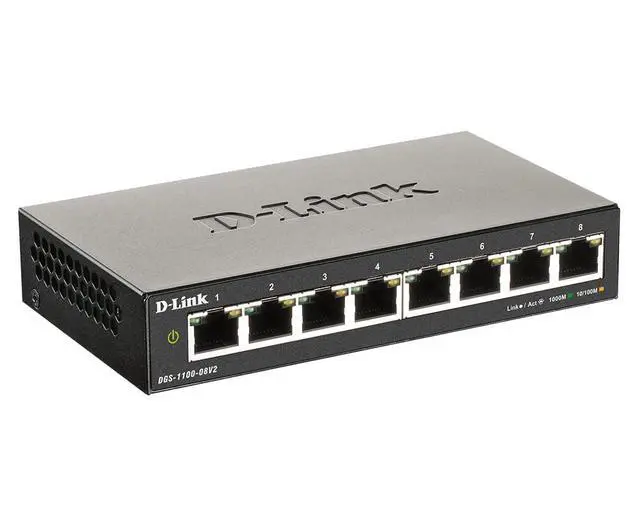 Alt view image 5 of 6 - Ethernet Switch, 8 Port Smart Managed Gigabit Desktop EEE Network Internet (DGS-1100-08V2)