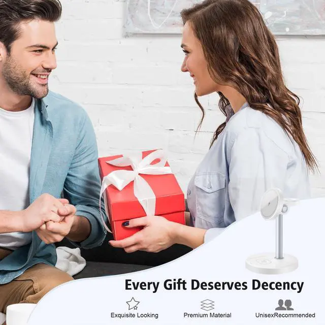 Alt view image 7 of 7 - 3 in 1 Wireless Charging Station for Apple Devices, 15W Fast Magnetic Charger Nighstand for Bedrooms, iPhone 17 Air 16 15 14 13 12 11 Series, Apple Watch, Airpods, Gifts for Men & Women(No AC Adapter)