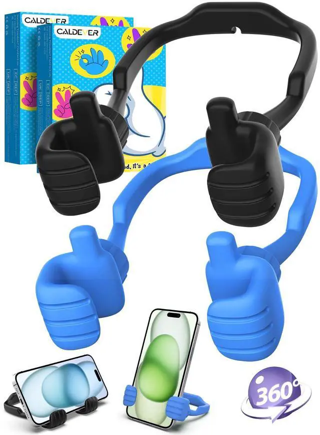 Main image of Easter Basket Stuffers for Teens Boys Girls Him Men Ideas: 2 Pack Thumbs Up Lazy Phone Stand Cell Phone Holder Easter Gifts for Kids Teenage Son Her Women Wife Adults Funny Cool Gadgets