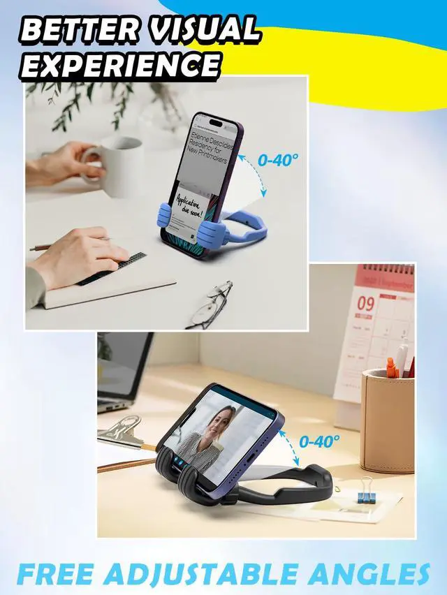 Alt view image 4 of 7 - Easter Basket Stuffers for Teens Boys Girls Him Men Ideas: 2 Pack Thumbs Up Lazy Phone Stand Cell Phone Holder Easter Gifts for Kids Teenage Son Her Women Wife Adults Funny Cool Gadgets