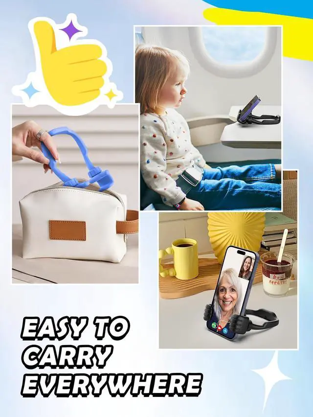 Alt view image 7 of 7 - Easter Basket Stuffers for Teens Boys Girls Him Men Ideas: 2 Pack Thumbs Up Lazy Phone Stand Cell Phone Holder Easter Gifts for Kids Teenage Son Her Women Wife Adults Funny Cool Gadgets