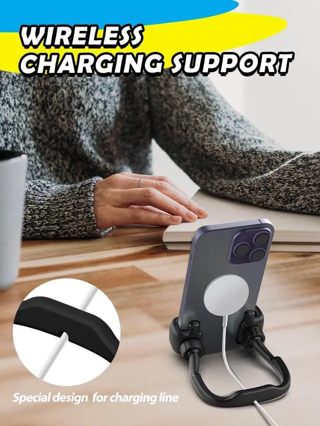 Alt view image 6 of 7 - Easter Basket Stuffers for Teens Boys Girls Him Men Ideas: 2 Pack Thumbs Up Lazy Phone Stand Cell Phone Holder Easter Gifts for Kids Teenage Son Her Women Wife Adults Funny Cool Gadgets