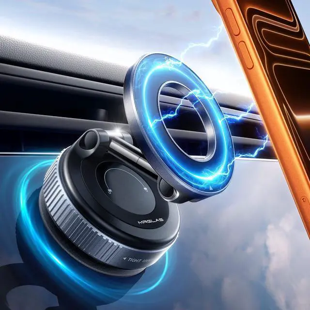 Main image of 2026 Upgraded Phone Holders for Your Car, Magsafe Car Mount Ultra Magnetic, 360° Adjustable Vacuum Suction Camera Shoe Phone Mount, Car Truck Accessories for Men Women for iPhone 17 Pro Max