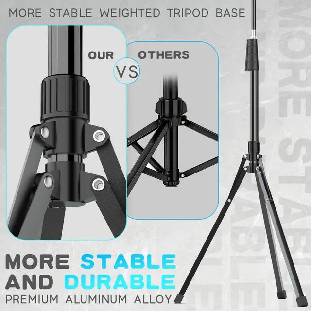 Alt view image 2 of 6 - 92 Cell Phone Tripod Stand with 16.5 Gooseneck and Remote, Overhead Tripod with Adjustable 360°Ball Head & Phone Holder for iPhone17 Pro Max/Pro/Plus/ /16/15/14/13, Android Cell Phone
