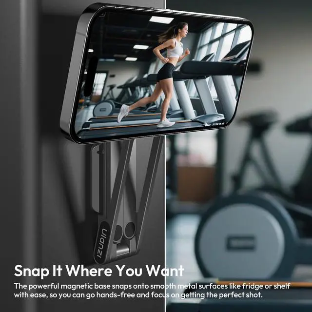 Alt view image 5 of 7 - Magnetic Phone Tripod for iPhone, MA38 Portable Phone Holder Mini Tripod for Magsafe with Double-Sided 1/4'' Screw Arca Uka Port Foldable Hook for iPhone 17/16/15/14/13/12, Travel Vlog Black