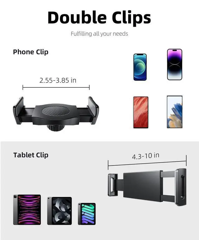 Alt view image 5 of 7 - Heavy Duty Tablet Tripod Stand 82 Tall, Floor Stand with Remote and Adjustable Gooseneck for Watching/Stream/Recording, Tripod for iPad Pro 12.9/Kindle/iPhone, and All 4.5-13 Tablet/Phone