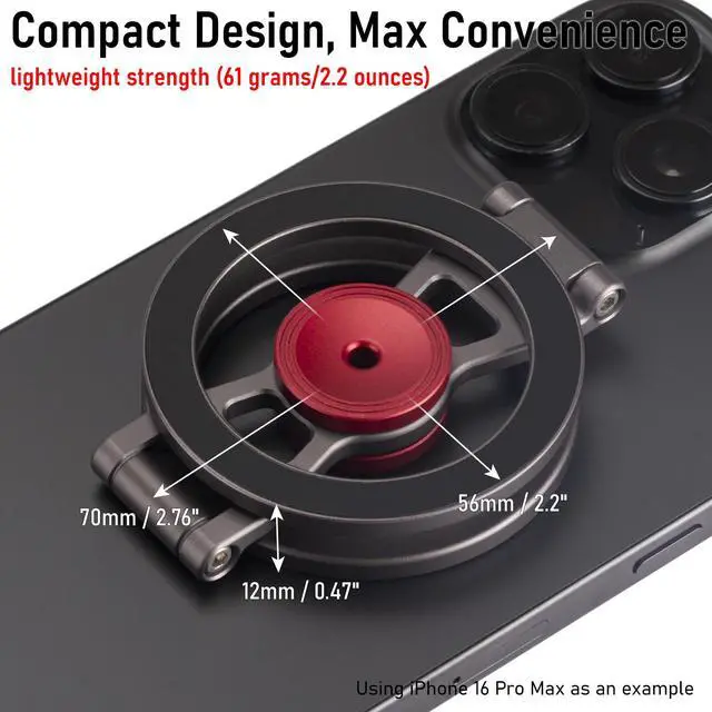 Alt view image 5 of 7 - Magnetic Phone Stand & Fidget Spinner Combo Hands-Free Holder for iPhone 12-17/MagSafe Cases Dual Magnetic Rings, Strong Adhesion, Stress Relief Accessory for Home/Office/Travel/Gym