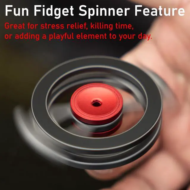 Alt view image 4 of 7 - Magnetic Phone Stand & Fidget Spinner Combo Hands-Free Holder for iPhone 12-17/MagSafe Cases Dual Magnetic Rings, Strong Adhesion, Stress Relief Accessory for Home/Office/Travel/Gym