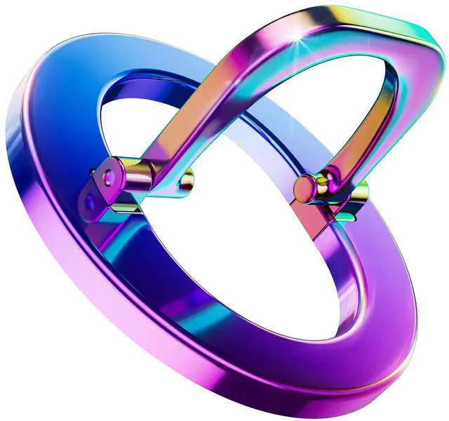 Main image of MagSafe Phone Grip, Stylish Cool Magnetic Ring Holder with Adjustable Stand, Removable MagSafe Accessories Only for iPhone 12/13/14/15/16/17 Series & Fits Magnetic Case - Colorful