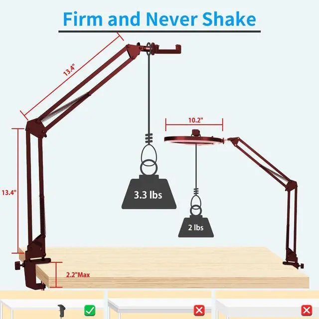 Alt view image 3 of 7 - Overhead Phone Mount with Ring Light Phone Holder,10" LED Ring Light for Desk with Stand and Remote for iPhone,Phone Tripod with Light for Video Recording TikTok Live Stream Cooking Kitchen Vlogging